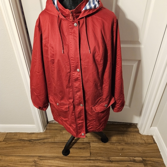 D&company  red jacket with hoodie - Picture 3 of 8